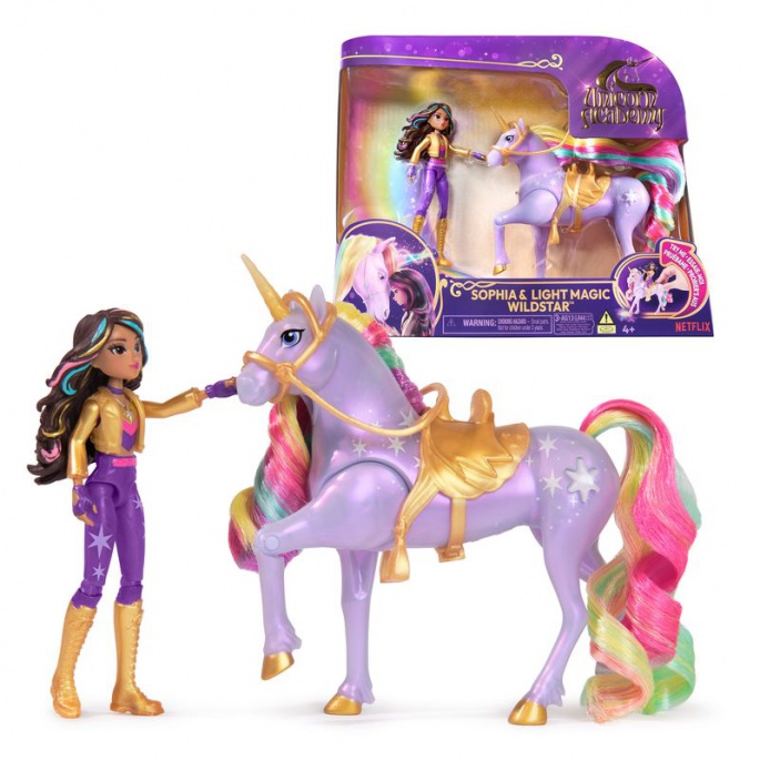 Unicorn Academy Leucht-Einhorn und Sophia & Wildstar Figur 11 cm