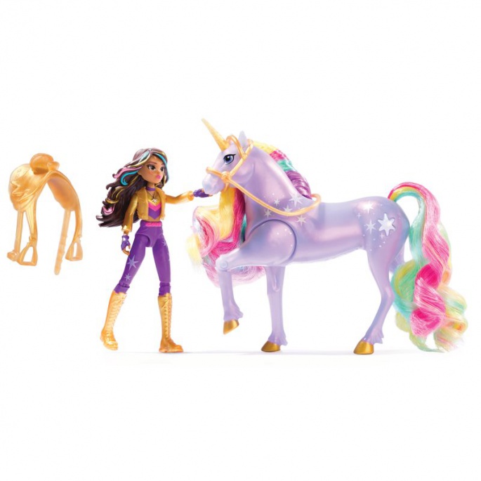 Unicorn Academy Leucht-Einhorn und Sophia & Wildstar Figur 11 cm