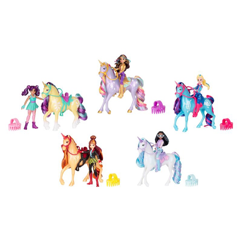Unicorn Academy Leucht-Einhorn und Sophia & Wildstar Figur 11 cm