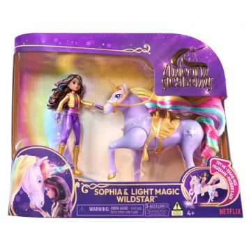 Unicorn Academy Leucht-Einhorn und Sophia & Wildstar Figur 11 cm