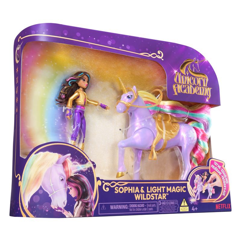 Unicorn Academy Leucht-Einhorn und Sophia & Wildstar Figur 11 cm