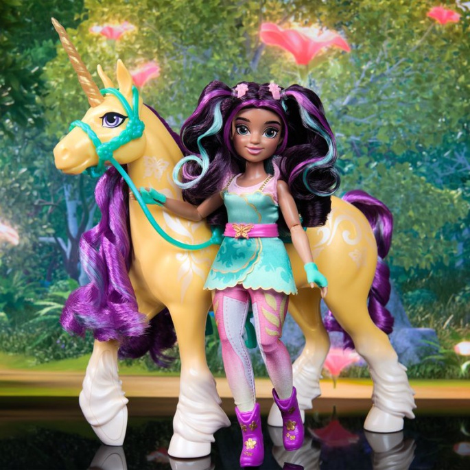 Unicorn Academy kämmender Einhorn Leaf 28 cm