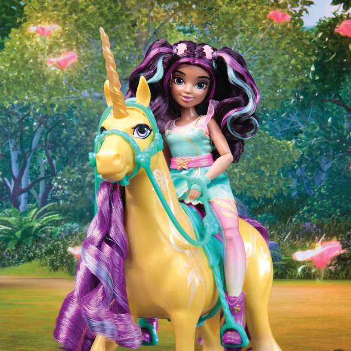 Unicorn Academy kämmender Einhorn Leaf 28 cm