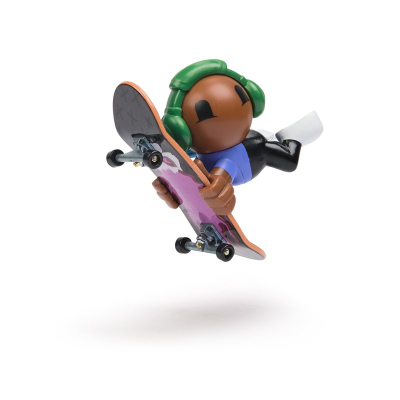 Tech Deck SK8 Crew Fingerboard mit grünen Kopfhörer-Figur