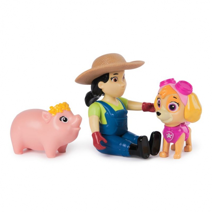 Vorteilspaket: Großer Patroller mit Geräuschen und Lichtern + Farmfrau Yumi und Skye zum halben Preis