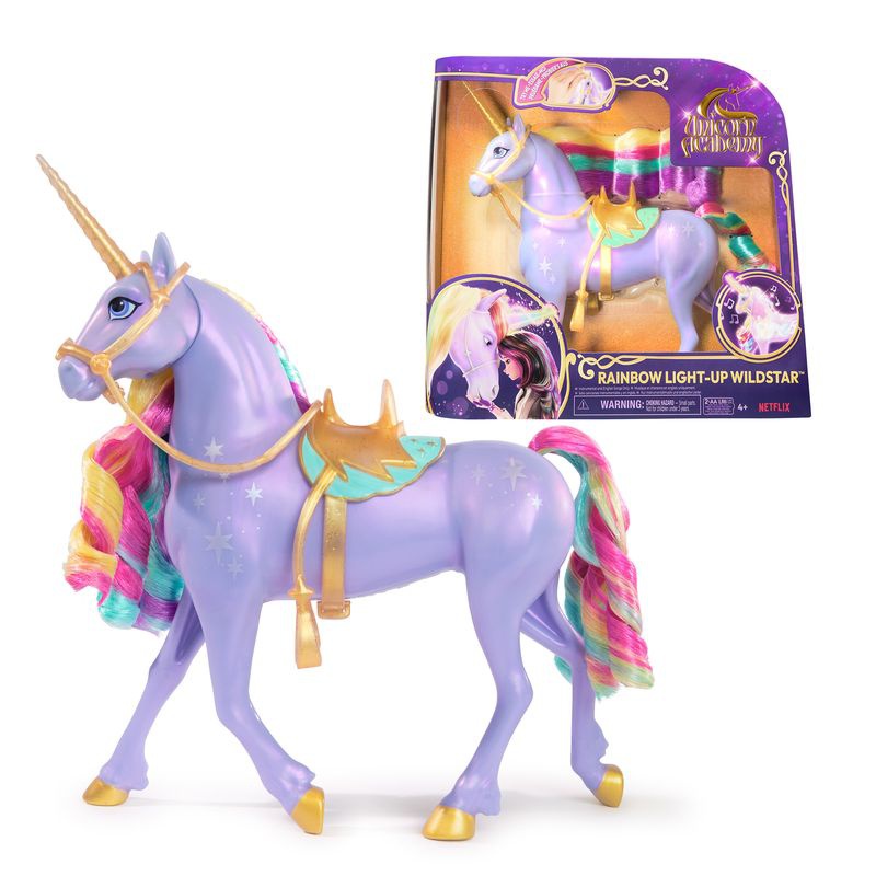 Unicorn Academy Licht-Einhorn Wildstar 28 cm + Valentina und Cinder 11 cm zum halben Preis