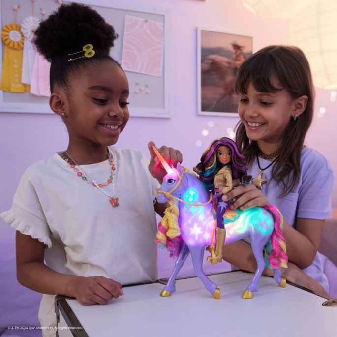 Unicorn Academy Licht-Einhorn Wildstar 28 cm + Valentina und Cinder 11 cm zum halben Preis