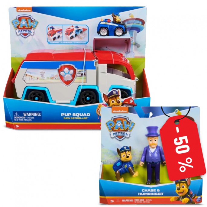 Vorteilhaftes Paket: Paw Patrol Spielset Patroller Mini Bürgermeister Humdinger zum halben Preis