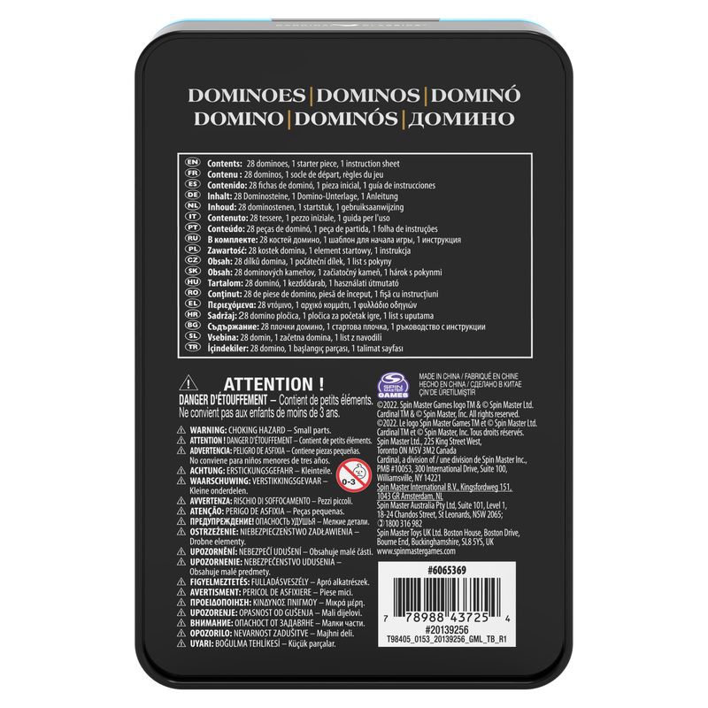 Spin Master Games Domino in einer Blechdose