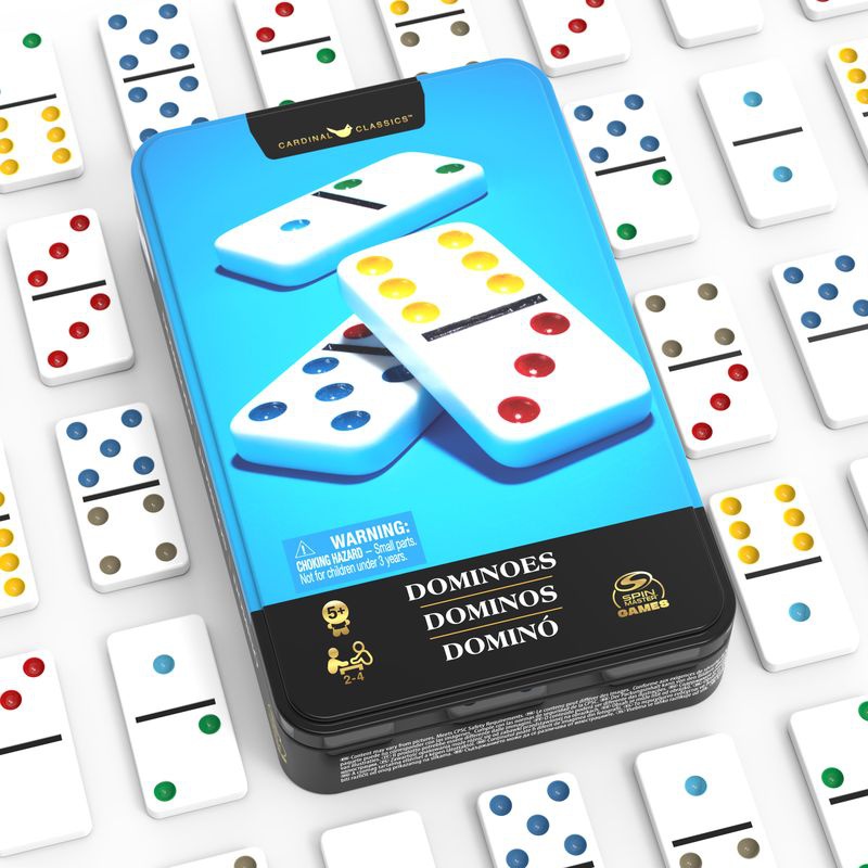 Spin Master Games Domino in einer Blechdose