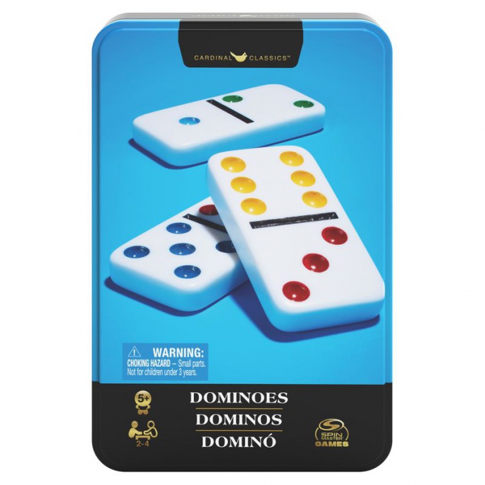 Spin Master Games Domino in einer Blechdose