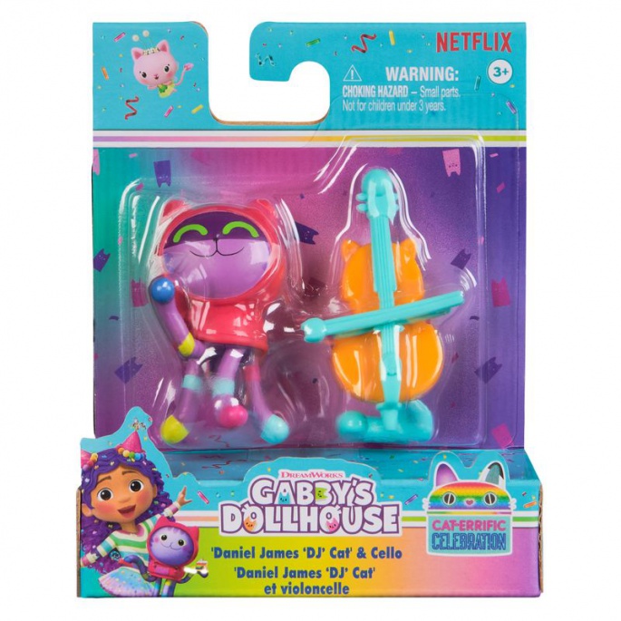 Gabby's Dollhouse, Figur Dj Catnip mit Zubehör