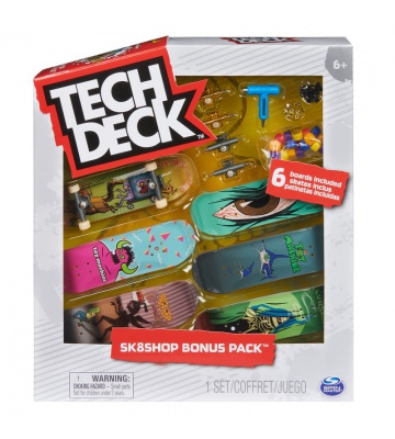 Tech Deck Fingerboard 6er Pack mit Zubehör