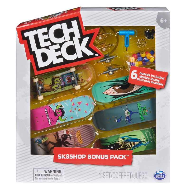 Tech Deck Fingerboard 6er Pack mit Zubehör