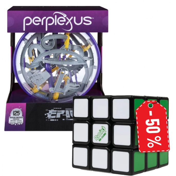 Vorteilhaftes Paket: Perplexus epic + Rubik's Würfel 3x3 re-cube zum halben Preis