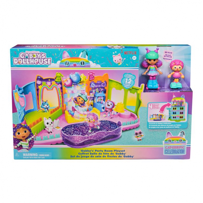 Großer Gabby's Dollhouse Feier + Set Inline-Skates + spielende Katzenohren KOSTENLOS