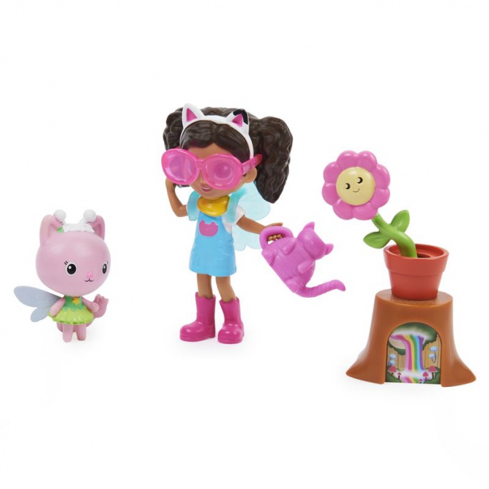 Aktion: Gabby's Dollhouse, Mehrfachpackung von Figuren, Feier + Spielset Garten zum halben Preis