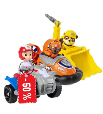 AKTION: Paw Patrol Basisfahrzeuge Rubble und Zuma + Ryder zum halben Preis