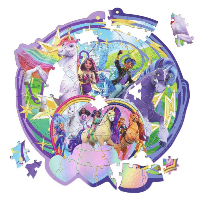 Unicorn Academy Puzzle Schloss und Einhörner 100 Teile