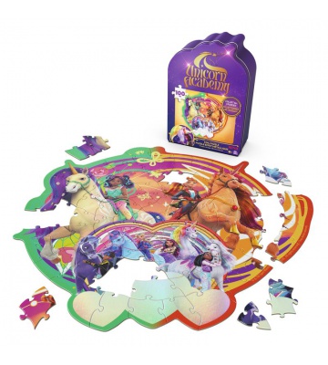 Unicorn Academy Puzzle Regenbogenfahrt 100 Teile