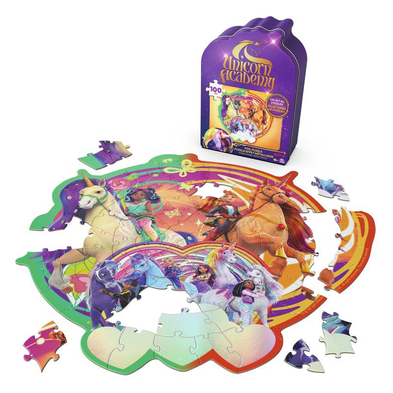 Unicorn Academy Puzzle Regenbogenfahrt 100 Teile