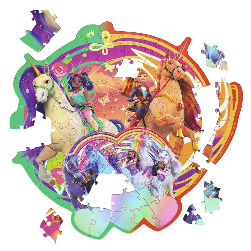 Unicorn Academy Puzzle Regenbogenfahrt 100 Teile