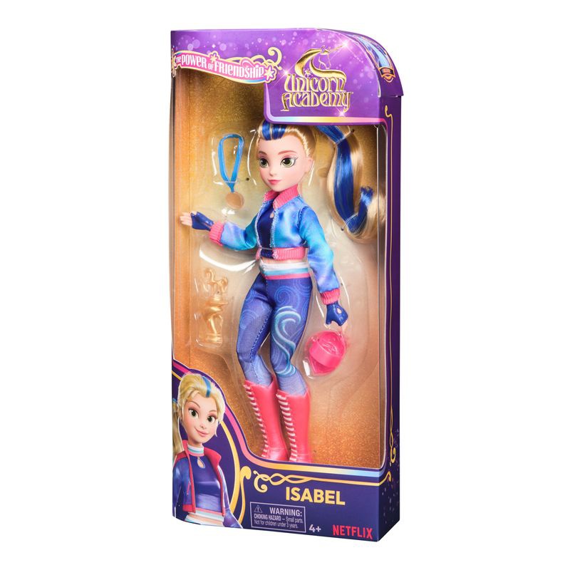 Unicorn Academy Puppe Isabel mit Pokal und Medaille 24 cm