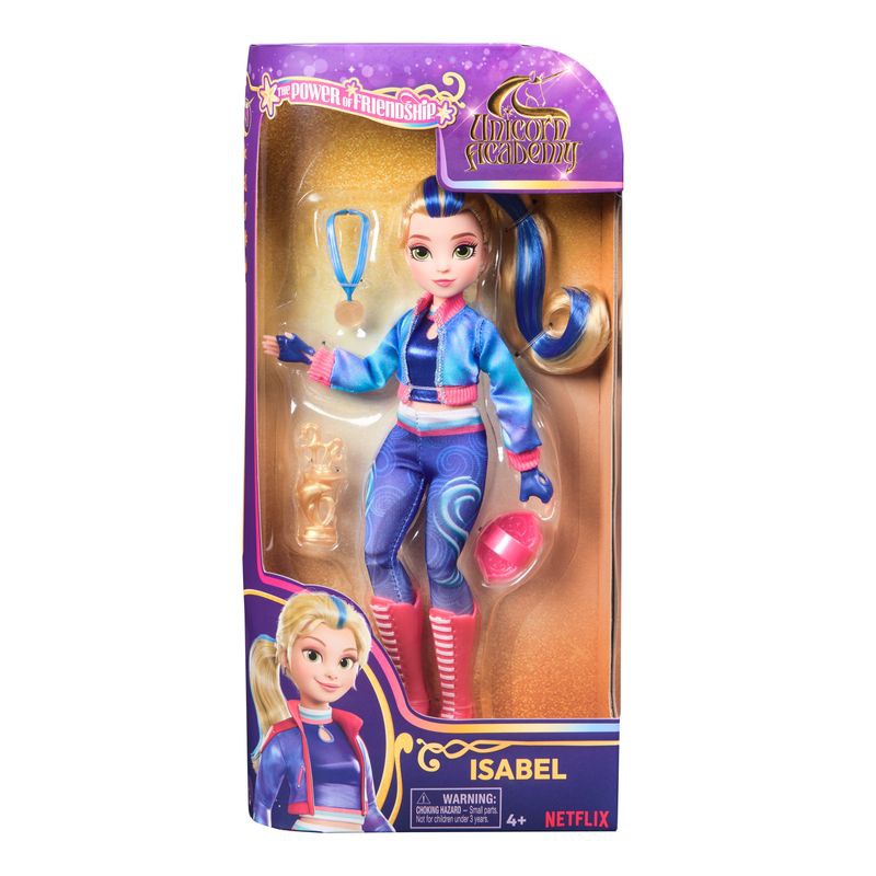 Unicorn Academy Puppe Isabel mit Pokal und Medaille 24 cm