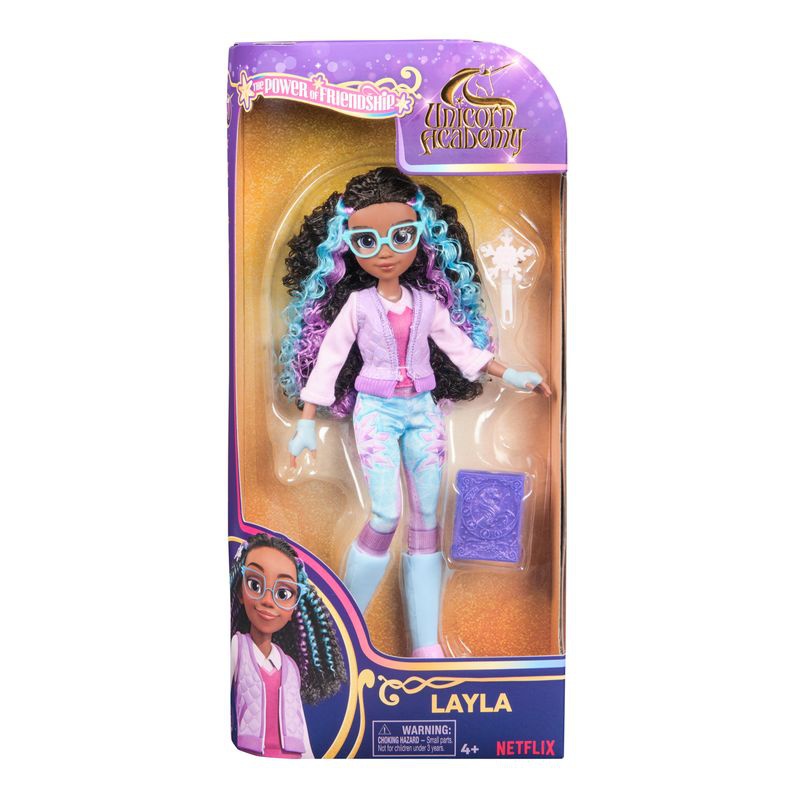 Unicorn Academy Puppe Layla mit Buch 24 cm