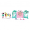 Unicorn Academy kleiner Stall mit Puppe Ava und Farbwechsel-Einhorn Leaf