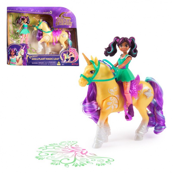 Unicorn Academy Ava und Einhorn Leaf mit leuchtendem Bild