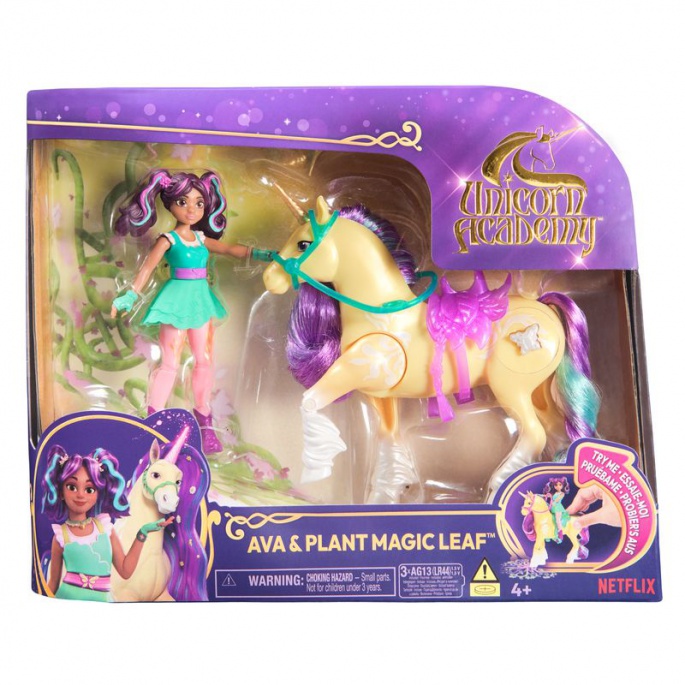 Unicorn Academy Ava und Einhorn Leaf mit leuchtendem Bild