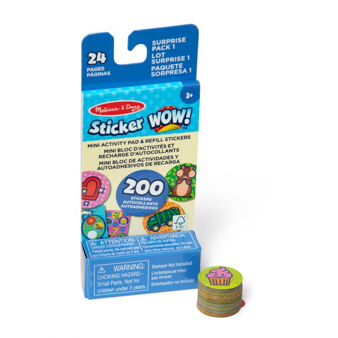 Melissa & Doug Sticker WOW Aufkleber-Nachfüllung Überraschungsröhre