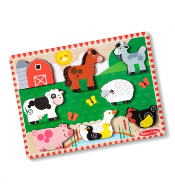 Melissa & Doug Holzpuzzle Bauernhoftiere