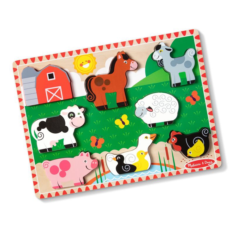 Melissa & Doug Holzpuzzle Bauernhoftiere