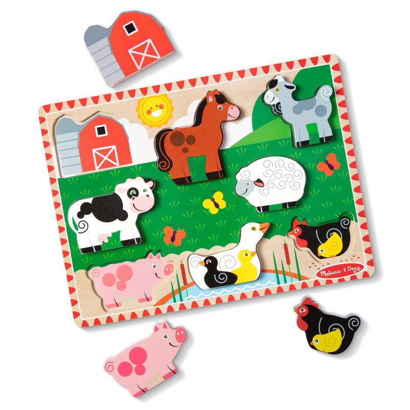 Melissa & Doug Holzpuzzle Bauernhoftiere
