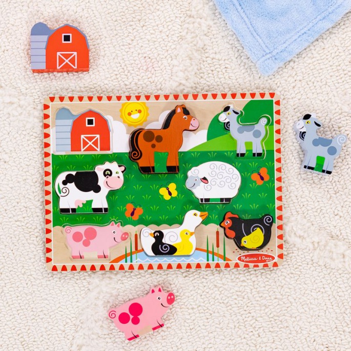 Melissa & Doug Holzpuzzle Bauernhoftiere