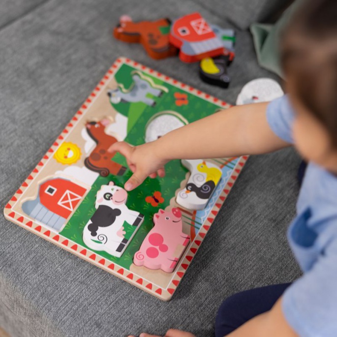 Melissa & Doug Holzpuzzle Bauernhoftiere