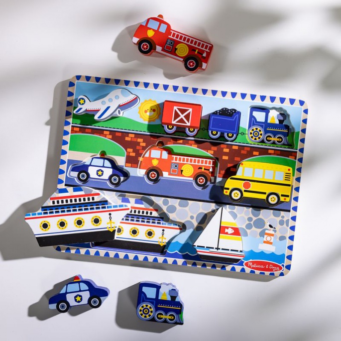 Melissa & Doug Holzpuzzle Fahrzeuge