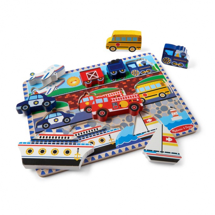 Melissa & Doug Holzpuzzle Fahrzeuge
