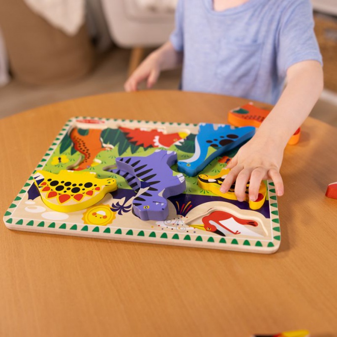 Melissa & Doug Holzpuzzle Dinosaurier