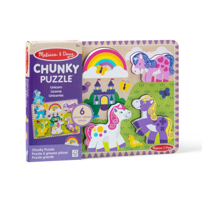 Melissa & Doug Holzpuzzle Einhörner