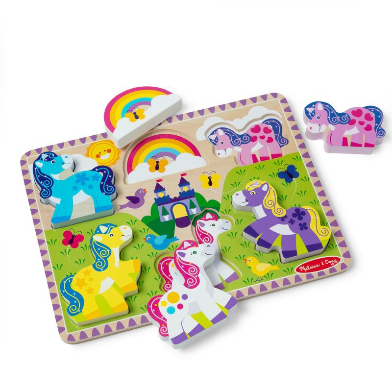 Melissa & Doug Holzpuzzle Einhörner