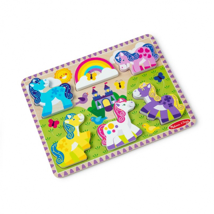 Melissa & Doug Holzpuzzle Einhörner