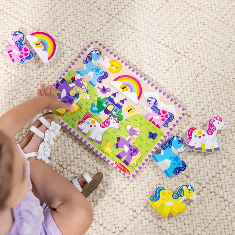 Melissa & Doug Holzpuzzle Einhörner