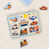 Melissa & Doug Holzpuzzle mit Soundeffekten Verkehrsmittel