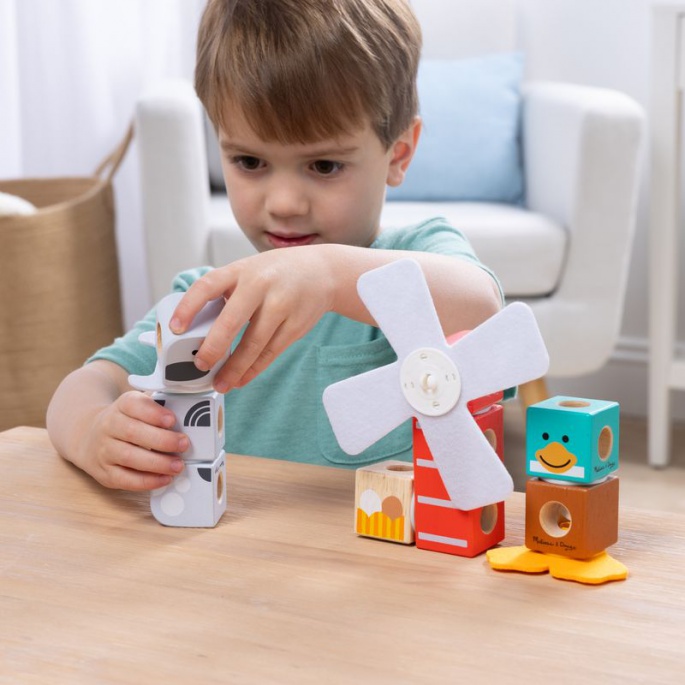 Melissa & Doug Blockables Bauernhof Bauset