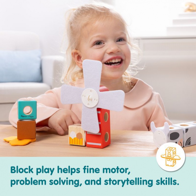 Melissa & Doug Blockables Bauernhof Bauset