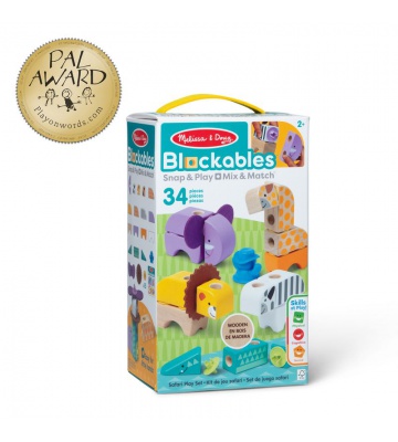 Melissa & Doug Blockables Safari Bauset Spielset