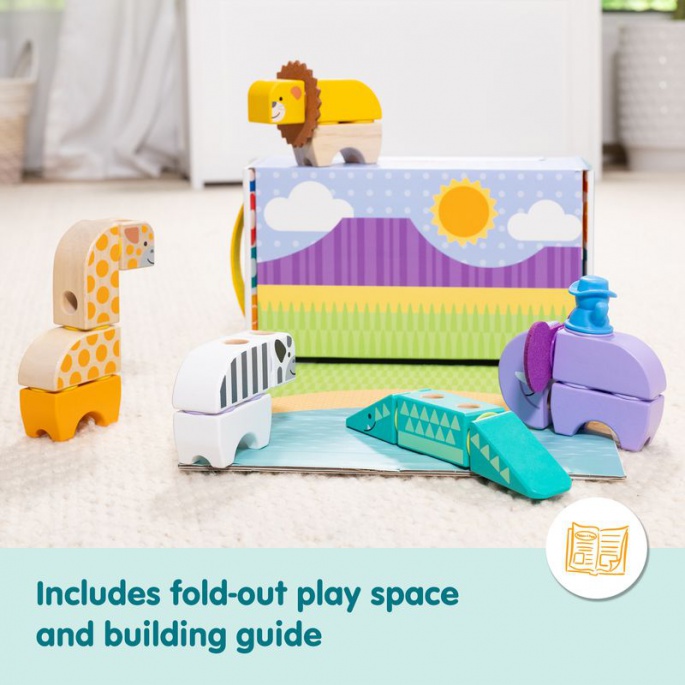 Melissa & Doug Blockables Safari Bauset Spielset